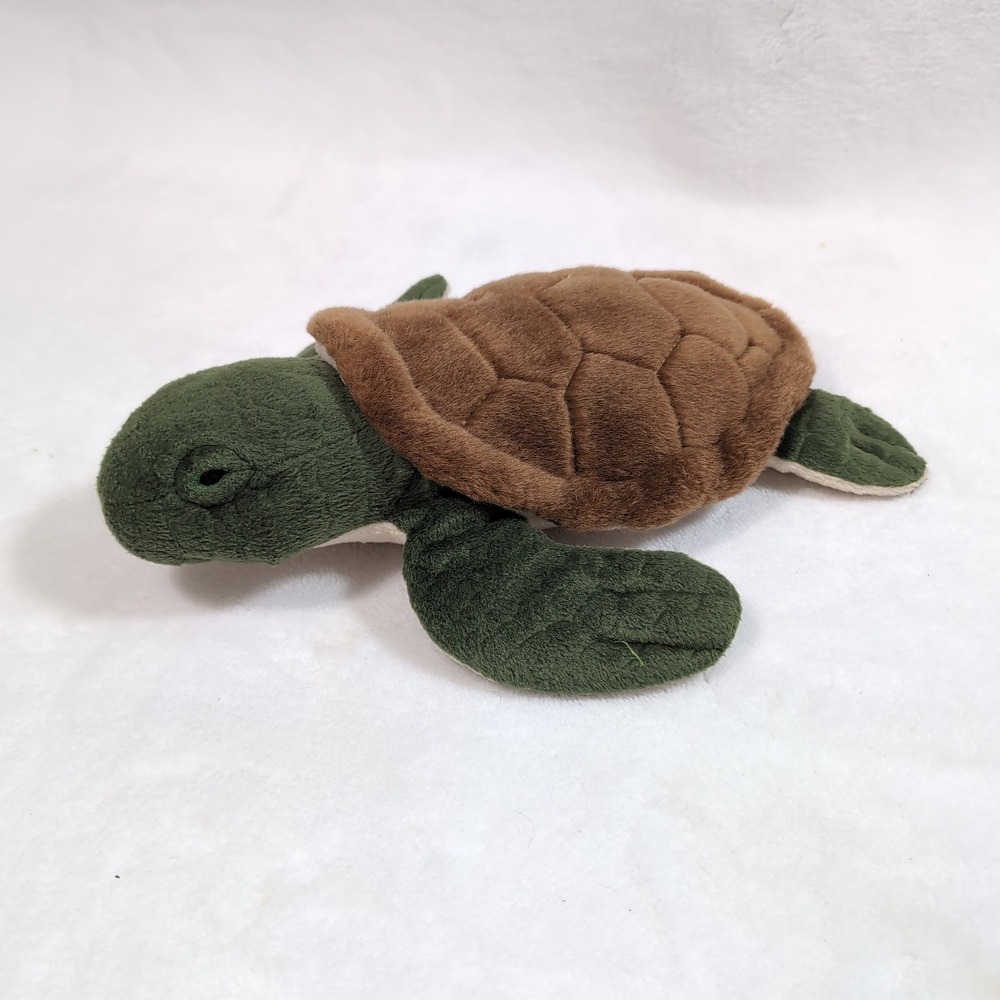 Aurora‎ by Miyoni Sea Turtle Plush Small Green Brown Realistic Stuffed Animal